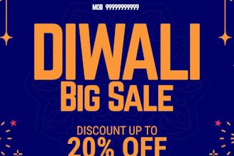design eye catching hindi wedding card, diwali poster, youtube thumbnail