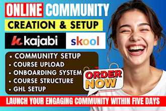 setup skool community, ghl kajabi, membership growth course structure