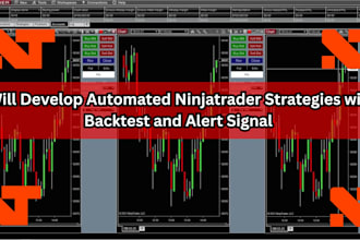 develop automated ninjatrader strategies with backtest and alert signal