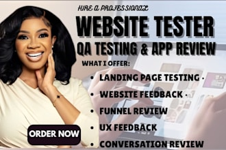 test your landing page and give UX and conversion feedback