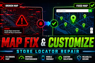fix or customize your google maps store locator fast