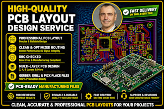 design professional pcb layout from schematic for manufacturing