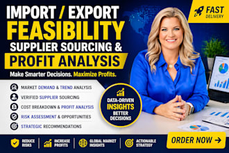 do import export feasibility study supplier sourcing and profit analysis