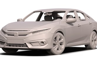 3d car model stl, car parts, automotive cad, vehicle design, scale car modelling