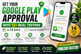 get your google play approval with 12  real testers in 14 days, publish faster