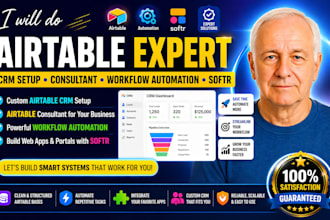 do airtable CRM setup, airtable consultant, airtable workflow automation, softr