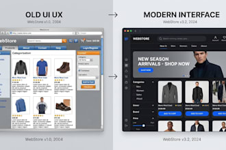 redesign old UI UX into modern interface