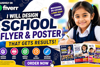 design school flyer, education poster or admission flyer
