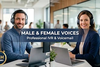 record a professional IVR, phone system greeting, and business voicemail