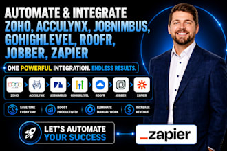 automate zoho acculynx jobnimbus gohighlevel roofr jobber zapier integration