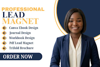lead magnet, journal design, workbook design, trifold brochure, pdf lead magnet