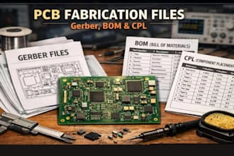 design pcb layout, routing, bom, and fabrication files