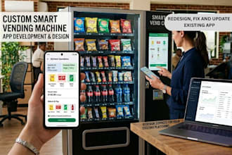 develop a smart vending machine app and website for your business