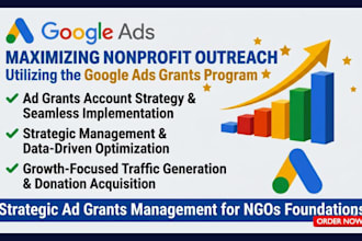setup,manage and optimize your nonprofit google ads grants campaigns