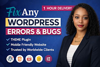 fix wordpress issues, fix wordpress error, wordpress bug fix, fix critical error