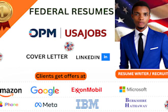 write a professional federal usajobs resume and cover letter