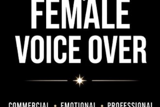 record a soft female voice over tiktok reels and ads