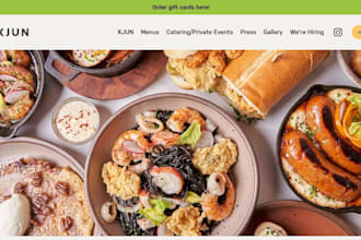 design food recipe website, cookbook, restaurant, catering and food blog