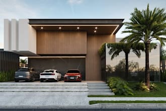 do a cgi 3d interior and exterior modeling with realistic decors and renders