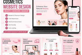 design cosmetics wordpress website with modern look