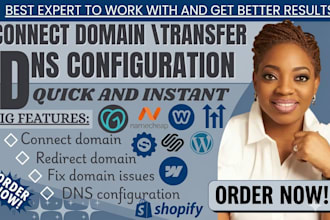 connect domain, do domain transfer, redirect domain, connect domain, fix domain