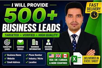deliver 500 targeted leads with verified emails