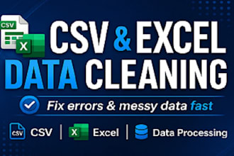 clean and fix your CSV or excel file