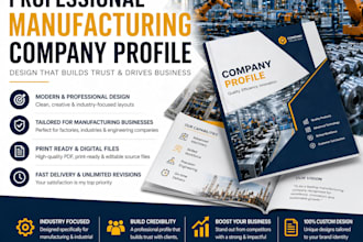 design a modern manufacturing company profile