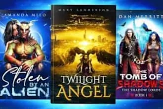 design dark fantasy book cover, ebook cover, kindle cover and paperback