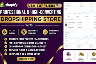 build your shopify dropshipping store with USA suppliers