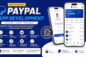 create fast cash app, paypal app and bank app