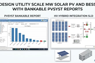 design utility scale mw solar pv and bess with bankable pvsyst reports