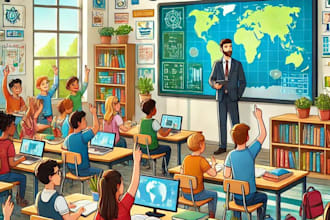 design colorful eye catching wall mural for kids  room school nursery