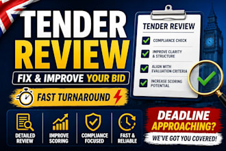 review and improve your UK tender bid for compliance and scoring