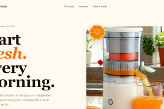 design a shopify landing page tailored to your product positioning and vision
