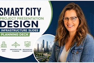 smart city project presentation design, infrastructure slides, planning deck