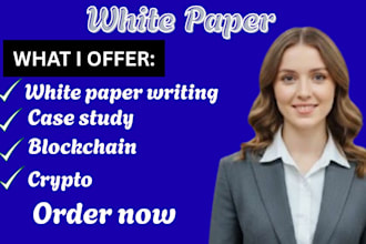 write crypto white paper for defi token and blockchain projects