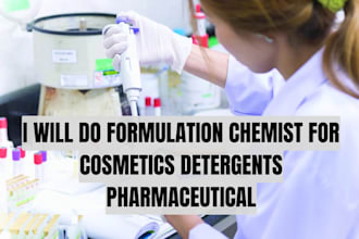 do formulation chemist for cosmetics detergents pharmaceutical