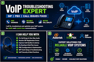 fix, troubleshoot and optimize your voip, sip or pbx system