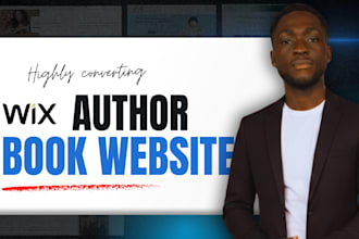 create a wix author website with book store, blog, and reader magnet page