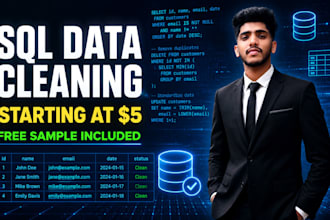 clean and fix your messy sql database professionally
