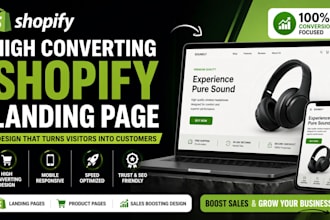 shopify landing page design high converting layout product sales page setup