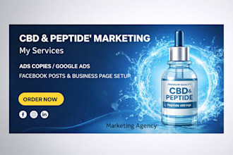 fix peptide ad issues and run peptide fb, ig ad social media campaigns