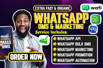 do whatsapp marketing, promotion, mass dm and campaign setup