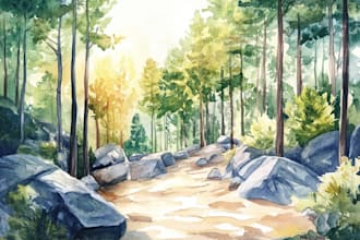 illustrate anything in watercolor style