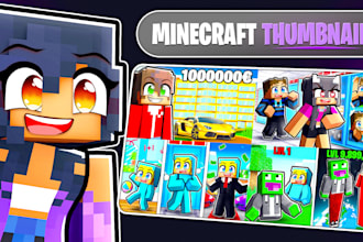 design minecraft thumbnail in 6h