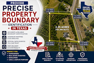 provide precise property boundary identification in  texas