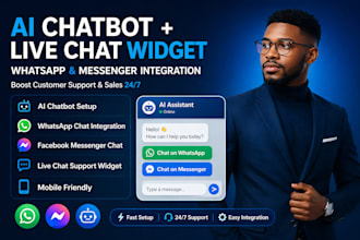 create ai chatbot whatsapp and live chat widget for wordpress website