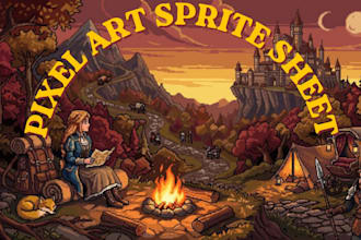 create custom pixel art sprite sheet for indie game developer