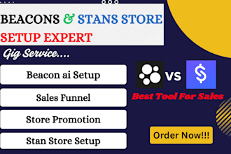 set up and design your beacons or stan store